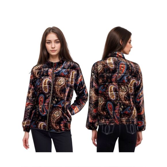 Johnny Was Jackets & Blazers - Johnny Was Dolman Quilted Velvet Jacket